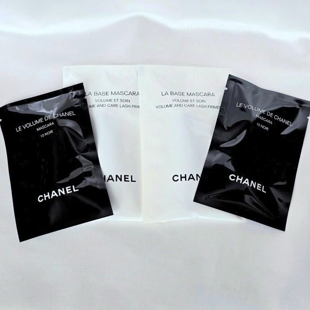 Lot of 4 Chanel Le Volume Mascara in Black 10 noir & La Base Mascara Lash Primer